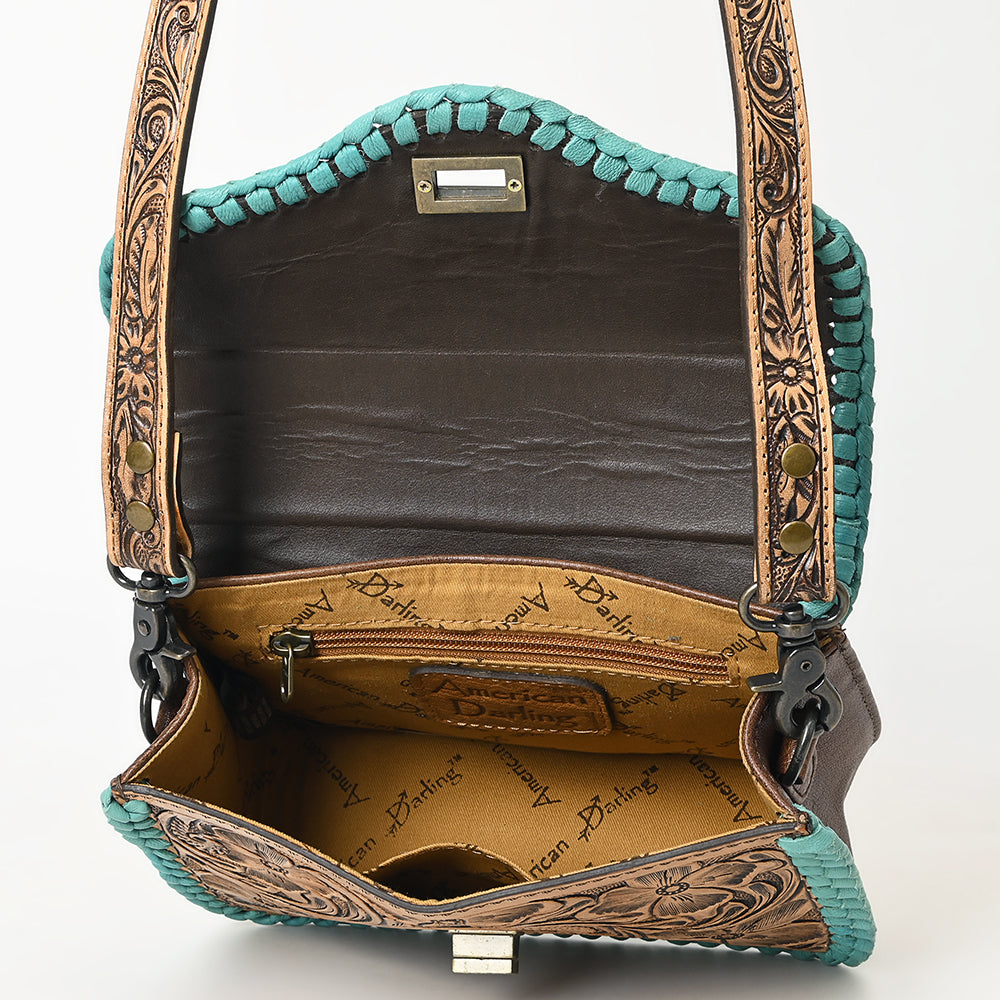 American Darling Crossbody Hand Tooled Genuine Leather women bag western handbag purse