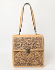 American Darling Adbgz839A Briefcase Hand Tooled Genuine Leather Women Bag Western Handbag Purse
