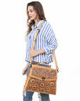 American Darling Adbgz841A Tote Hand Tooled Genuine Leather Women Bag Western Handbag Purse