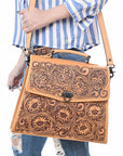 American Darling Adbgz841A Tote Hand Tooled Genuine Leather Women Bag Western Handbag Purse