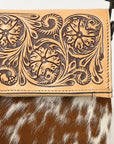 American Darling Adbgz846A Cross Body I Hand Tooled Hair-On Genuine Leather Women Bag Western Handbag Purse