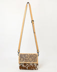 American Darling Adbgz846A Cross Body I Hand Tooled Hair-On Genuine Leather Women Bag Western Handbag Purse