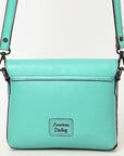 American Darling Adbgz846B Cross Body I Hand Tooled Hair-On Genuine Leather Women Bag Western Handbag Purse