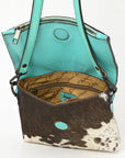 American Darling Adbgz846B Cross Body I Hand Tooled Hair-On Genuine Leather Women Bag Western Handbag Purse
