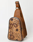 American Darling Sling Hand Tooled Genuine Leather Women Bag Western Handbag Purse