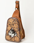 American Darling Sling Hand Tooled Genuine Leather Women Bag Western Handbag Purse