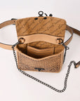 American Darling Crossbody  Hand Tooled Genuine Leather women bag western handbag purse