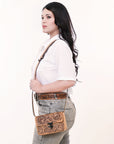 American Darling Crossbody  Hand Tooled Genuine Leather women bag western handbag purse