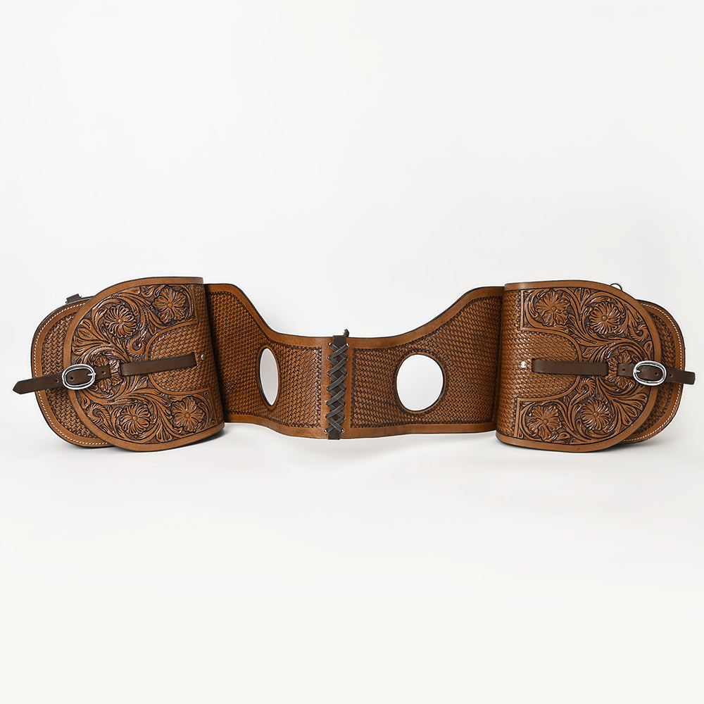 Hilason Western Horse Leather Saddle Bag Heavyduty Traditional Trail Ride