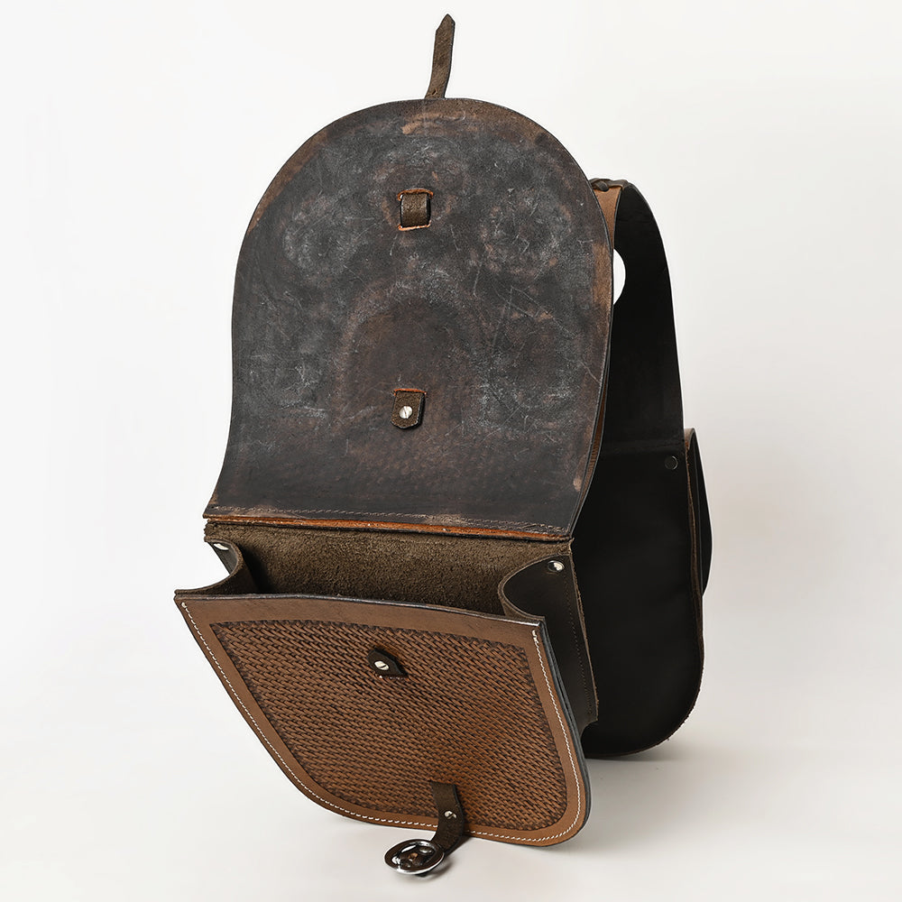 Hilason Western Horse Leather Saddle Bag Heavyduty Traditional Trail Ride