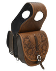 Hilason Western Horse Leather Saddle Bag Heavyduty Traditional Trail Ride