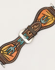 American Darling Beautifully Hand Tooled Genuine American Leather I watch Strap Men and Women Unisex
