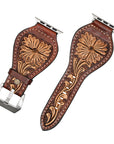 American Darling Floral Hand Tooled I watch Men Women Genuine Leather