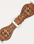 American Darling Beautifully Hand Tooled Genuine American Leather I watch Strap Men and Women Unisex