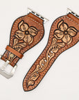 American Darling Beautifully Hand Tooled Genuine American Leather I watch Strap Men and Women Unisex