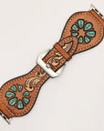 American Darling Floral Hand Tooled I watch Men Women Genuine Leather