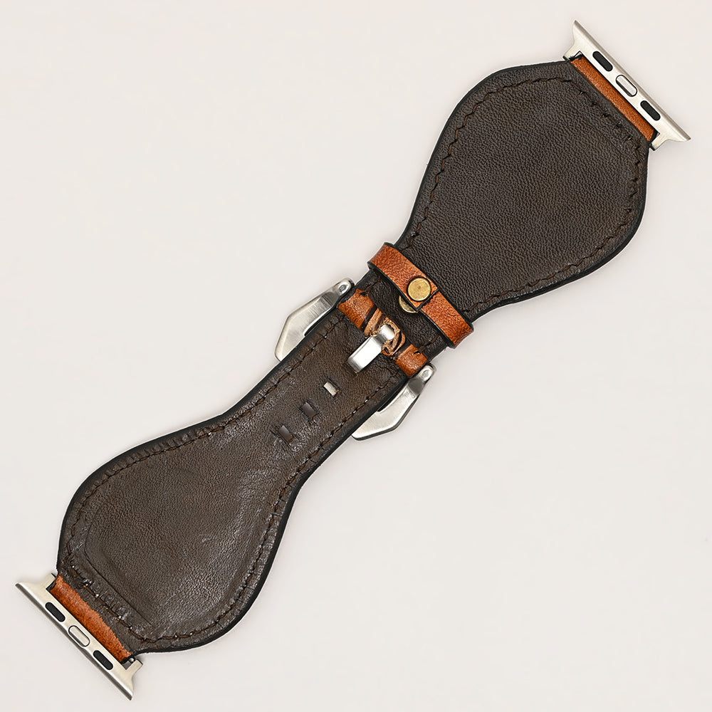 American Darling Floral Hand Tooled I watch Men Women Genuine Leather