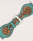 American Darling Floral Hand Tooled I watch Men Women Genuine Leather