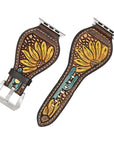 American Darling Floral Hand Tooled I watch Men Women Genuine Leather