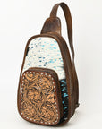 American Darling Sling Hand Tooled Saddle Blanket Genuine Leather women bag western handbag purse