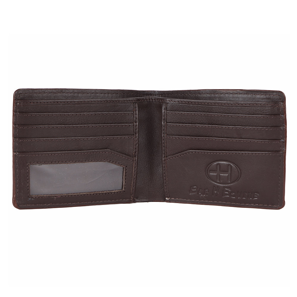 BAR H EQUINE Genuine Leather Rodeo - Bifold &amp; Trifold Wallet For Men Women