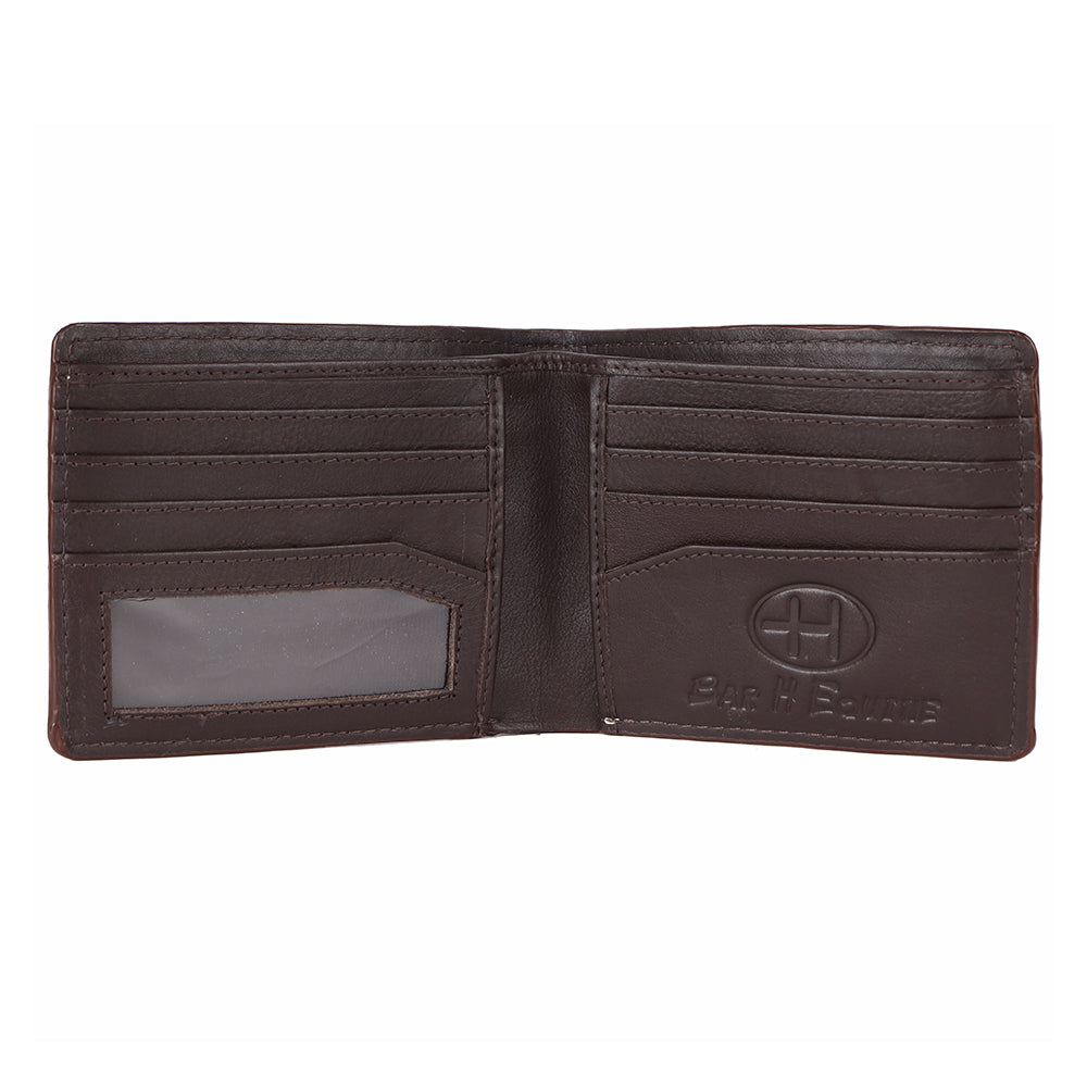 BAR H EQUINE Genuine Leather Rodeo - Bifold &amp; Trifold Wallet For Men Women