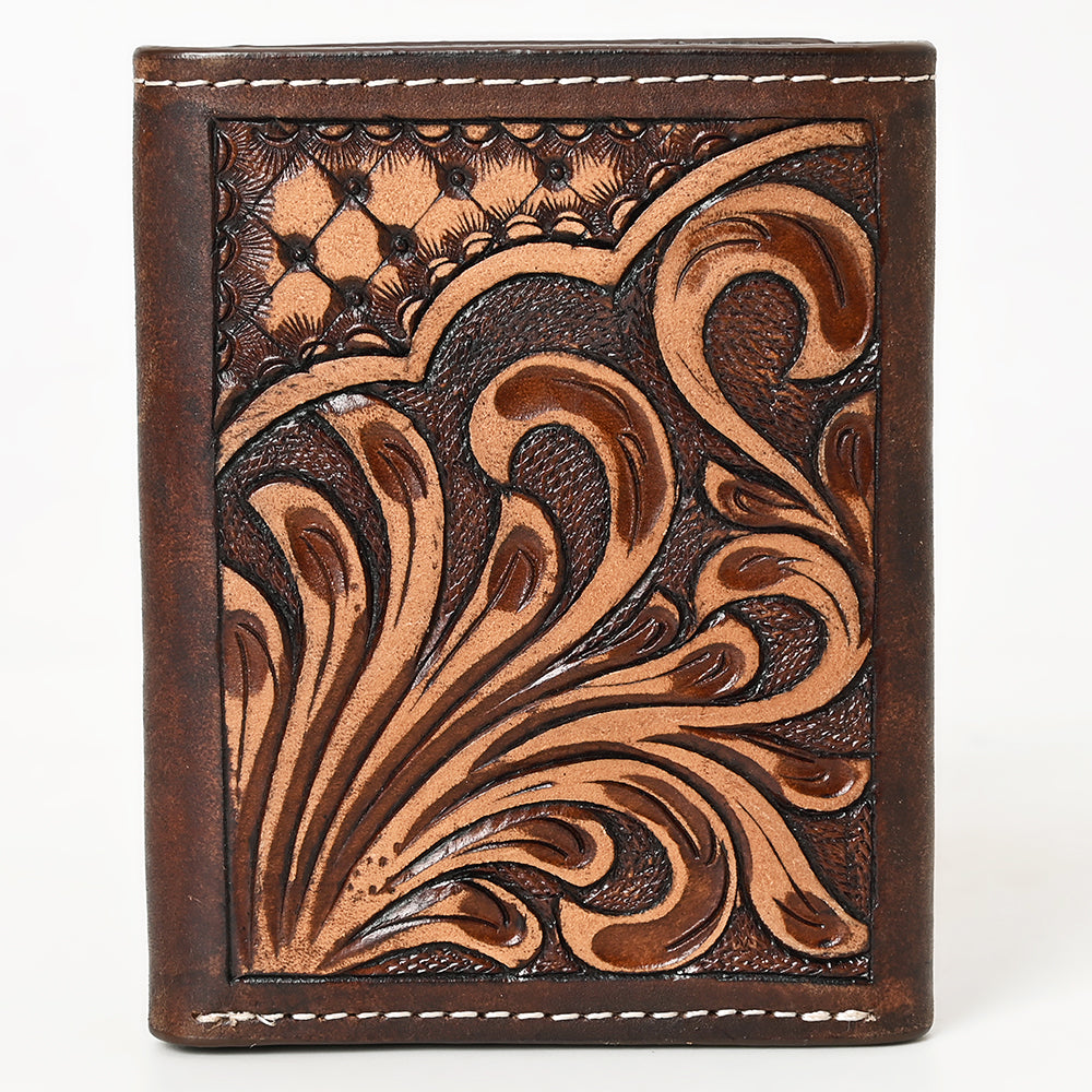 BAR H EQUINE Genuine Leather Rodeo - Bifold &amp; Trifold Wallet For Men Women