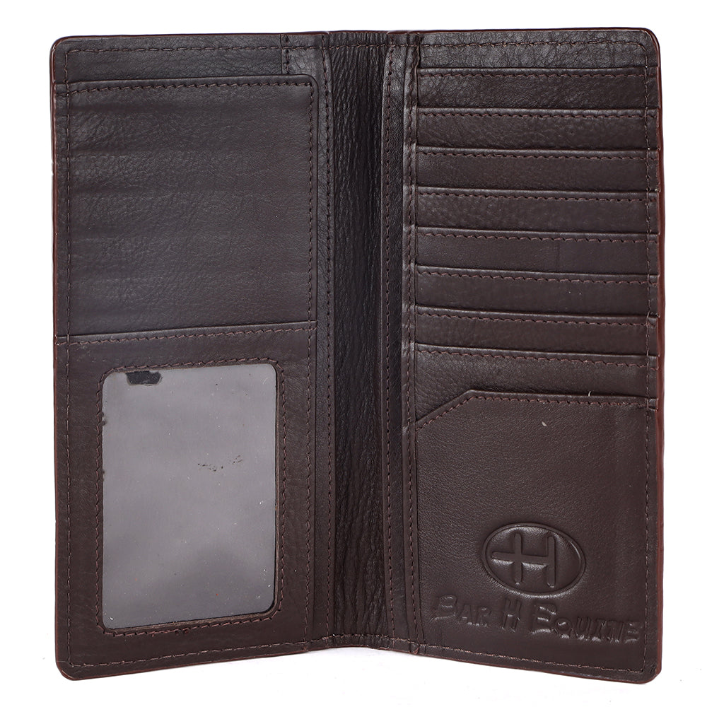 BAR H EQUINE Genuine Leather Rodeo - Bifold &amp; Trifold Wallet For Men Women
