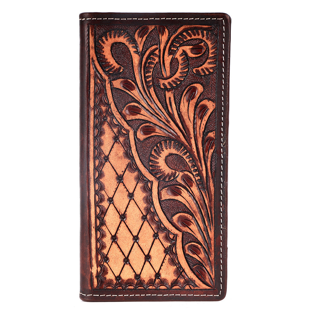 BAR H EQUINE Genuine Leather Rodeo - Bifold &amp; Trifold Wallet For Men Women