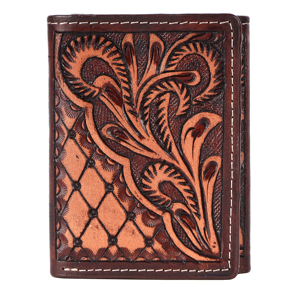 BAR H EQUINE Genuine Leather Rodeo - Bifold &amp; Trifold Wallet For Men Women