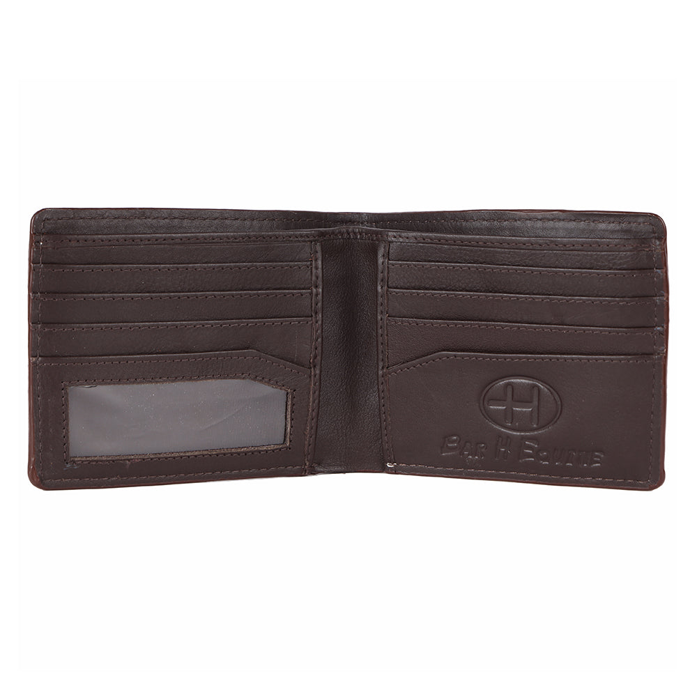 BAR H EQUINE Genuine Leather Rodeo - Bifold &amp; Trifold Wallet For Men Women
