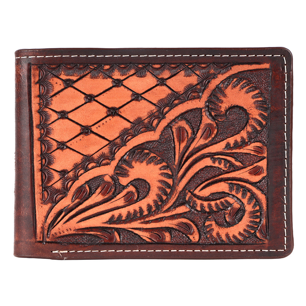 BAR H EQUINE Genuine Leather Rodeo - Bifold &amp; Trifold Wallet For Men Women