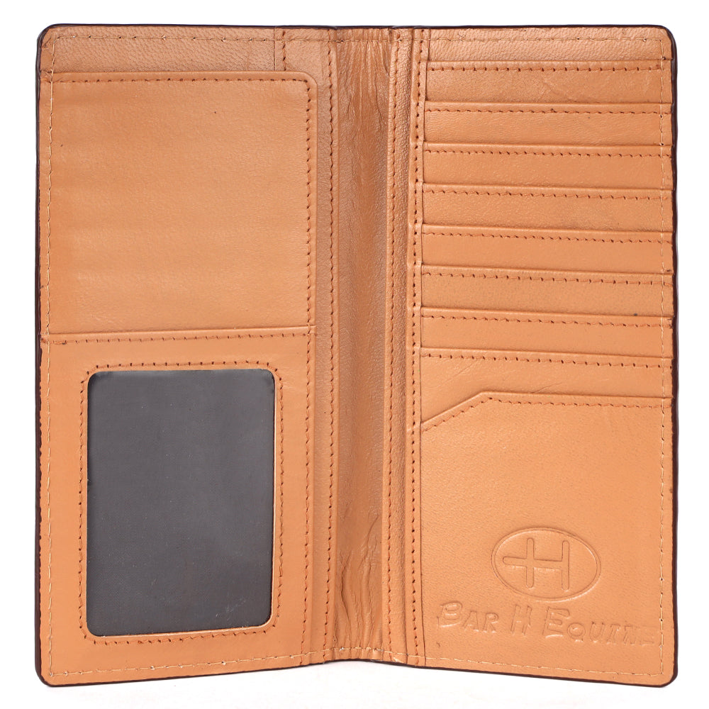 BAR H EQUINE Genuine Leather Rodeo - Bifold &amp; Trifold Wallet For Men Women