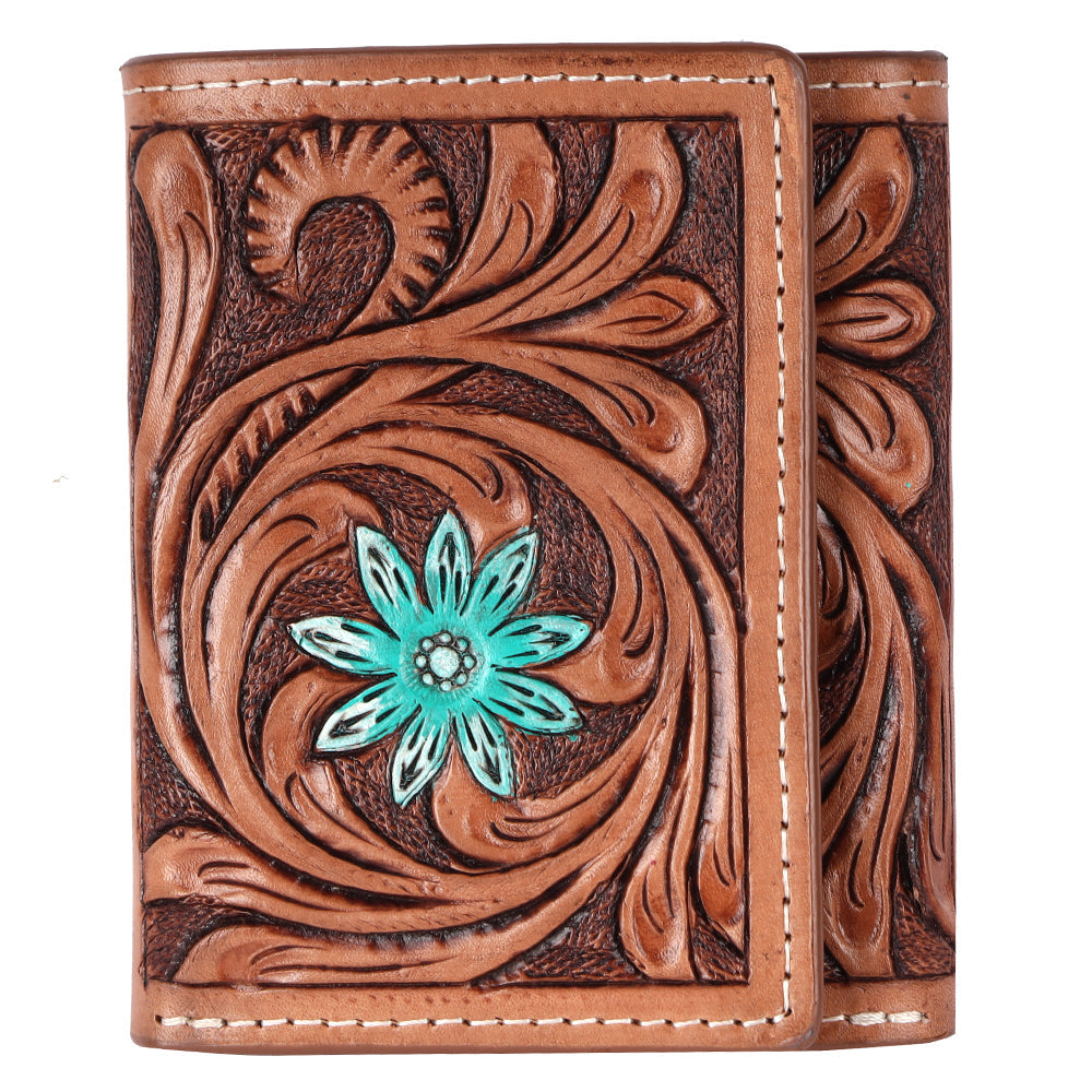 BAR H EQUINE Genuine Leather Rodeo - Bifold &amp; Trifold Wallet For Men Women