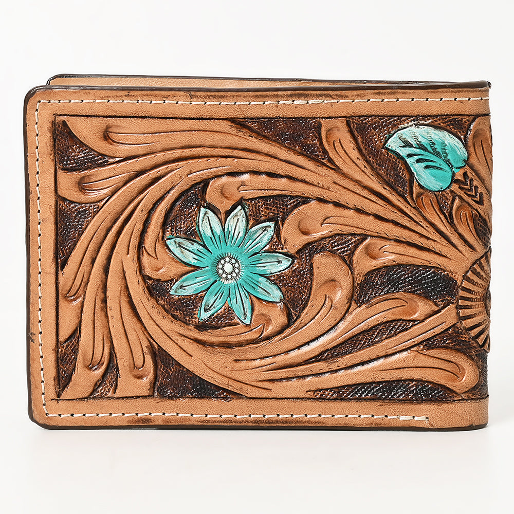 BAR H EQUINE Genuine Leather Rodeo - Bifold &amp; Trifold Wallet For Men Women