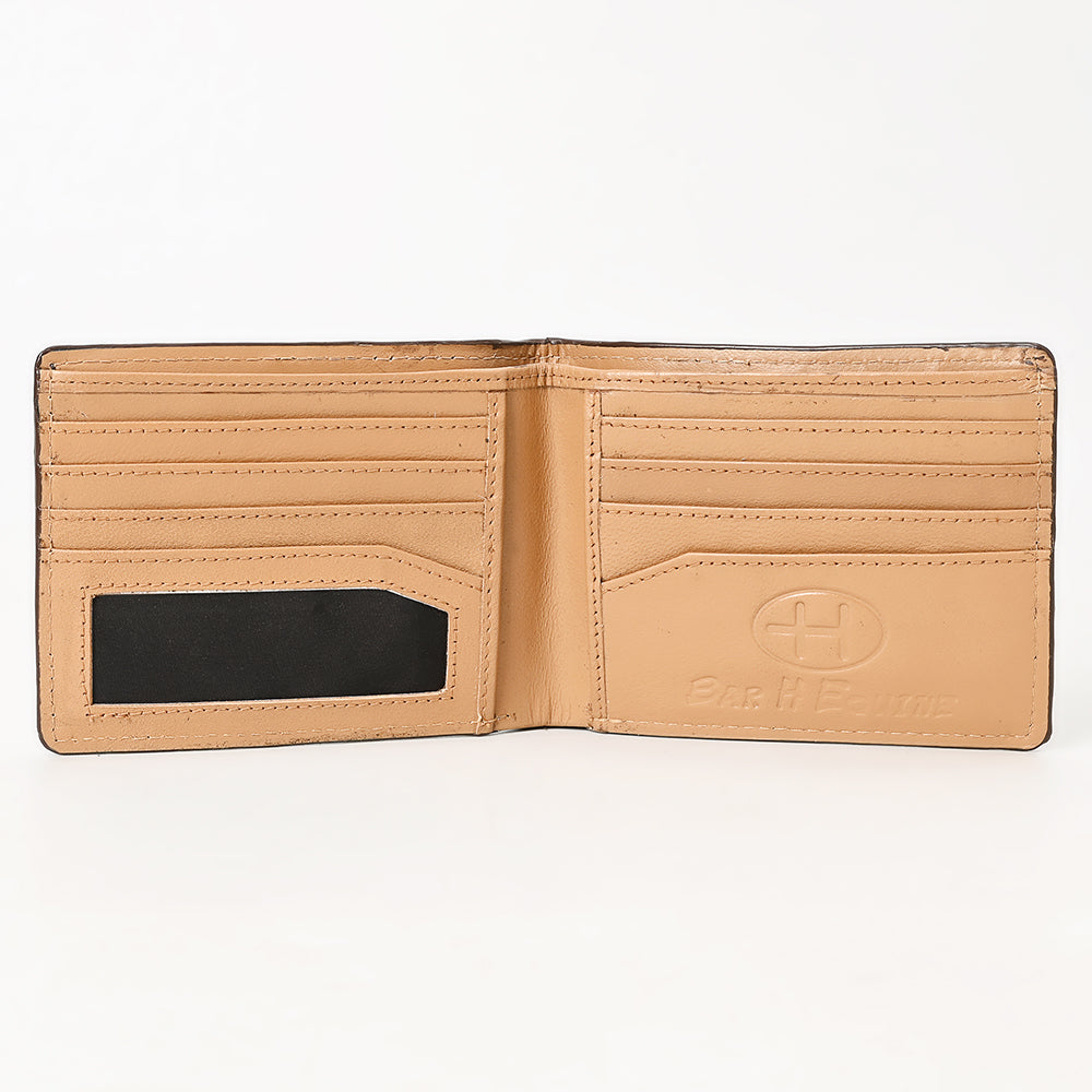 BAR H EQUINE Genuine Leather Rodeo - Bifold &amp; Trifold Wallet For Men Women