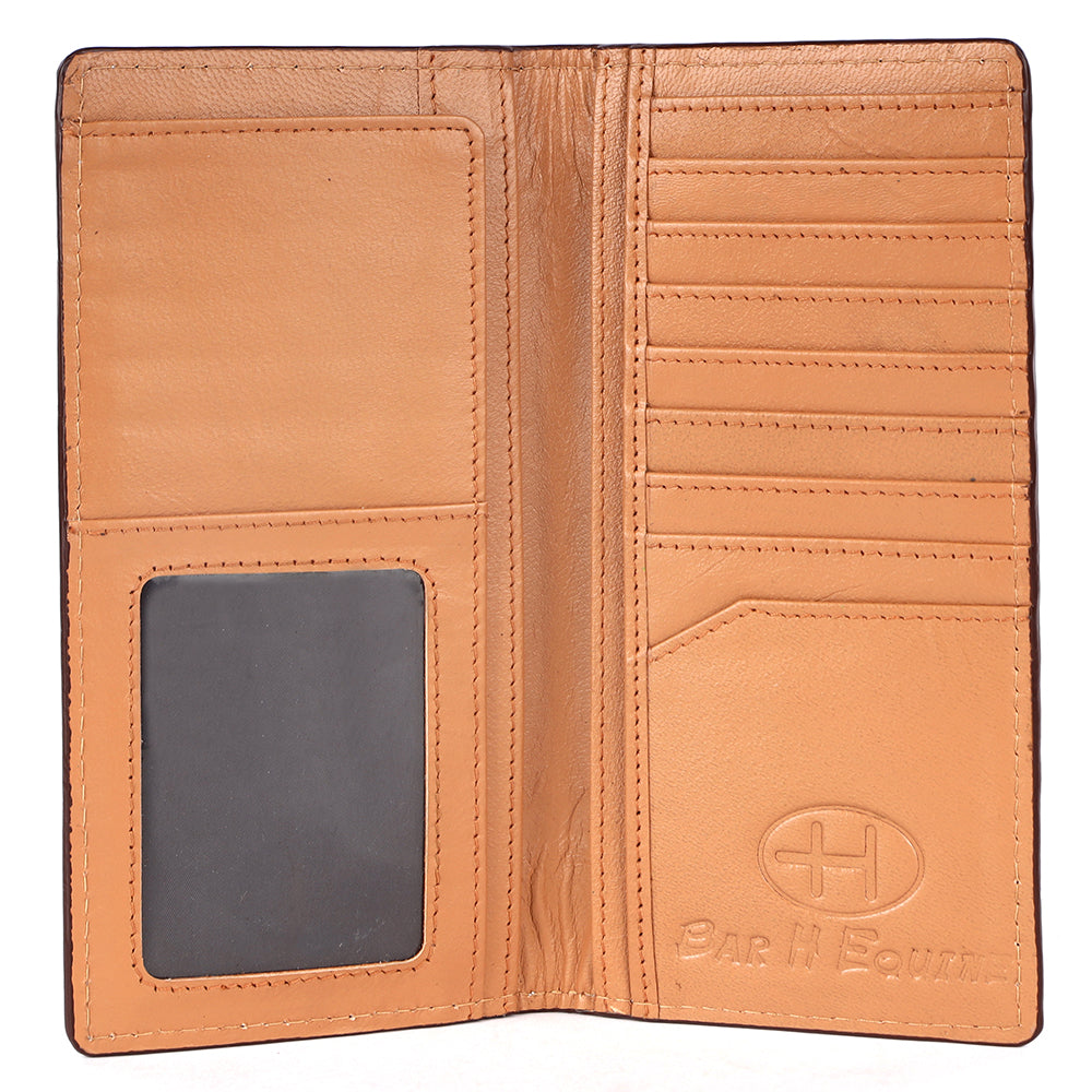 BAR H EQUINE Genuine Leather Rodeo - Bifold &amp; Trifold Wallet For Men Women