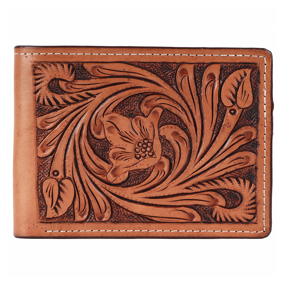BAR H EQUINE Genuine Leather Rodeo - Bifold &amp; Trifold Wallet For Men Women