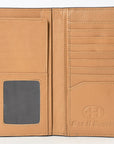 BAR H EQUINE Rodeo Floral Bifold & Trifold Wallet For Men Women HairOn Genuine Leather Tan