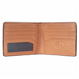 BAR H EQUINE Rodeo Floral Bifold & Trifold Wallet For Men Women HairOn Genuine Leather Tan