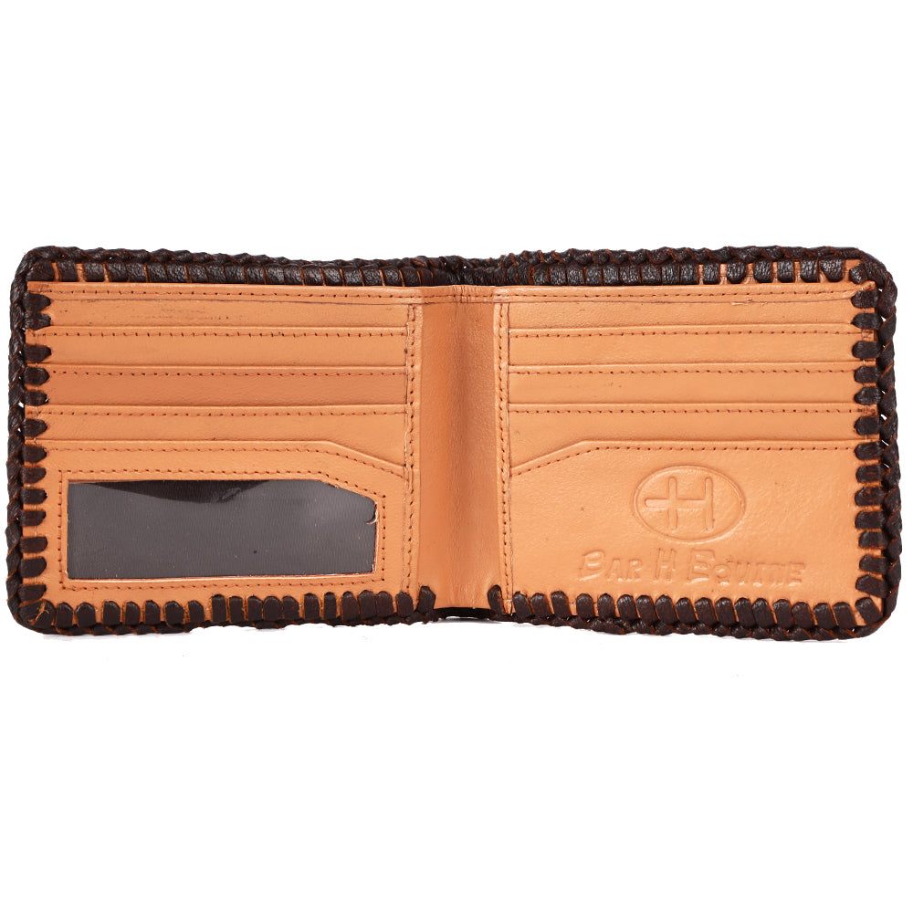 BAR H EQUINE Genuine Leather Rodeo - Bifold &amp; Trifold Wallet For Men Women