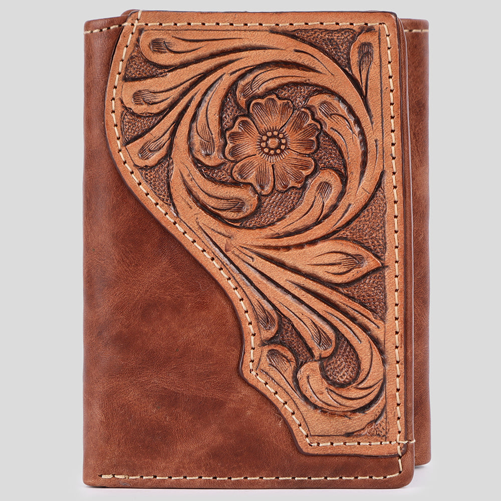 BAR H EQUINE Genuine Leather Rodeo - Bifold &amp; Trifold Wallet For Men Women