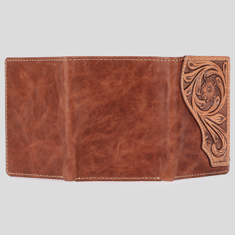 BAR H EQUINE Genuine Leather Rodeo - Bifold &amp; Trifold Wallet For Men Women