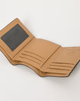 BAR H EQUINE Rodeo Floral Bifold & Trifold Wallet For Men Women HairOn Genuine Leather Brown