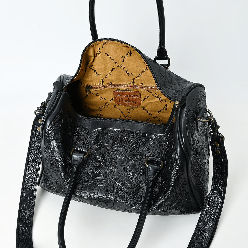 American Darling Duffel Hand Tooled Genuine Leather Women Bag Western Handbag Purse