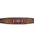 Bar H Equine Western Leather Horse Tack Set Floral Carved Beeded Inlay