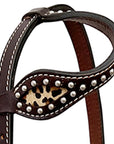 Bar H Equine Horse Genuine Leather Floral Carved Tack Set Brown