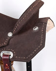 Hilason Western Horse Flex Tree Barrel Trail In Suede Leather Saddle & Biothane Tack Set