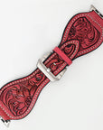 American Darling Floral Hand Tooled I watch Men Women Genuine Leather Strap