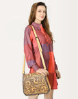 American Darling Hand Tooled Genuine Leather Women Bag Western Handbag Purse